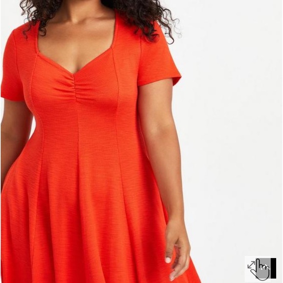 Torrid Mini Slub Rib Fluted Dress - Picture 2 of 6